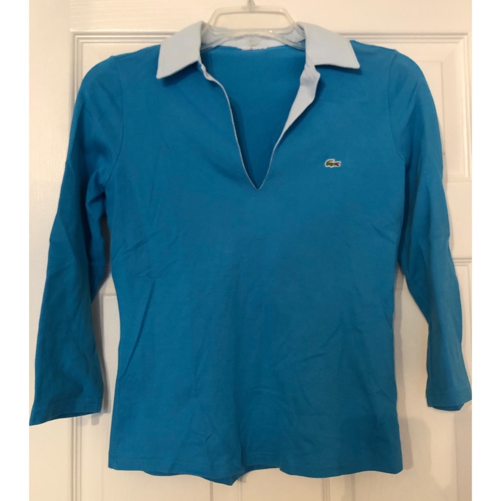 Women’s small Lacoste 3/4 sleeve polo